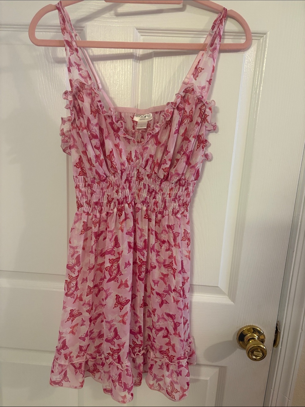 Fashion Bug Pink Butterfly Sleepwear Top